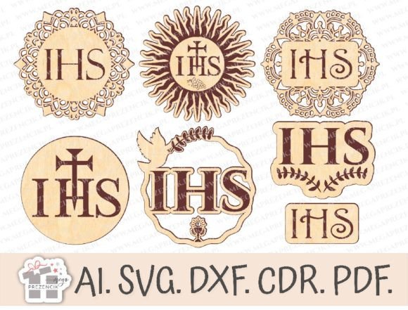 Host for the Side of the Cake, IHS SVG: A Strategic Design for First Holy Communion Cakes
