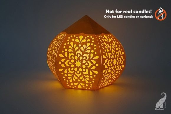 Lantern with Mandala Pattern