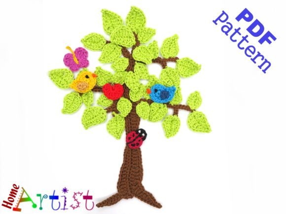 Tree Set Crochet Applique Pattern: A Versatile Way to Add Personal Touches to Your Projects