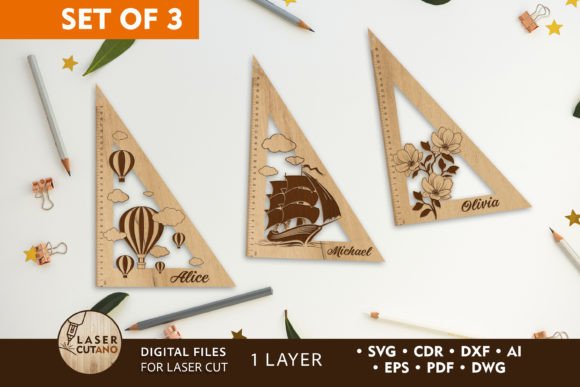 Triangle Rulers Bundle for Education